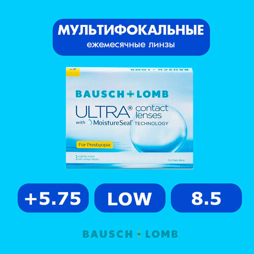 ������ ������ ���������� ����� �� ����� BAUSCH+LOMB Ultra for Presbyopia, 3 ��., R 8,5, D +5,75, ADD: ������, 1 ��. ����
