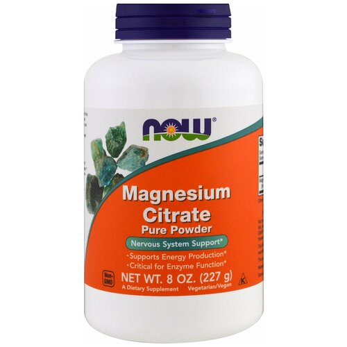   NOW Magnesium Citrate Pure Powder, 227 , 220    -     , -,   