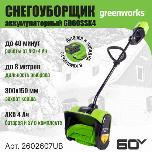 ������ ������ ������������-����������� Greenworks GD60SSK4 (��� 4 �. �; ��) ����