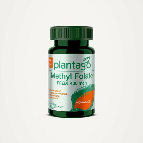 ������ ������ Plantago ���������� 400 ���, 60 �������� / Methyl Folate, ���, �������� �������, �������� ��� ����������, ������� B9 ����