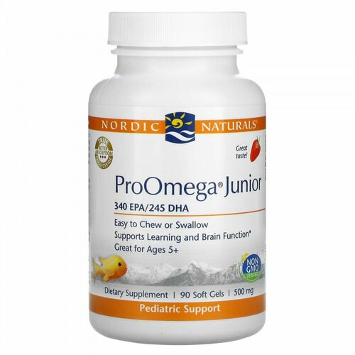 ������ ������ Nordic Naturals, ProOmega Junior, �� ������ ��������, 500 ��, 90 ������ (250 �� � 1 �������) ����
