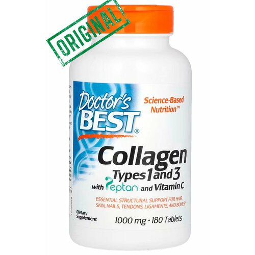 ������ ������ Doctor's Best, �������� (���, ��������) ���� 1 � 3 � Peptan � ��������� C, 1000 ��, 180 ���. ����
