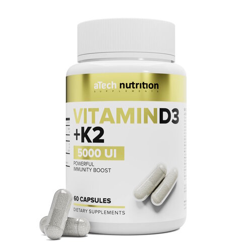  Vitamin D3+K2 ., 5000 ME, 27 , 60 .   -     , -,   