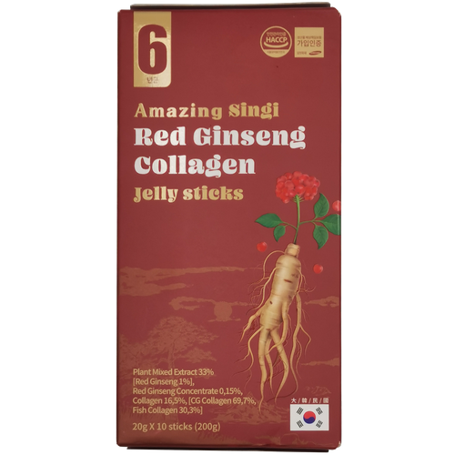 ������ ������ Singi ��������� ������� �������� � ���������� � ������-���� 20 � � 10 ��. Red Ginseng Collagen Jelly Stiks ����