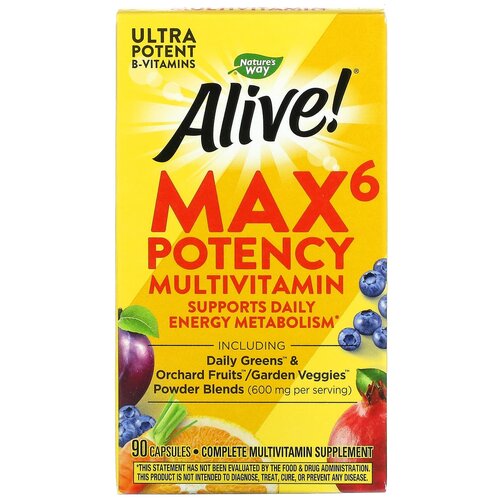  Alive! Max6 Potency ( ) Daily Multivitamin, 160 , 90 .   -     , -,   