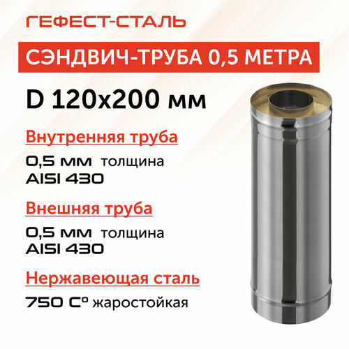 ������ ������ �������-����� ��� �������� 0,5 �, 120�200, AISI 430/430, 0,5 ��/0,5 ��, (�) ����