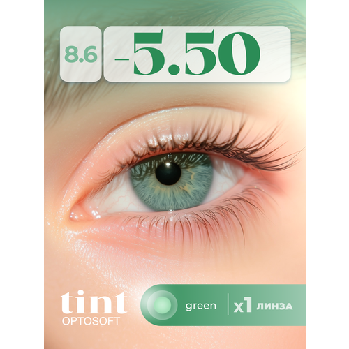 ������ ������ ���������� ����� Optosoft Tint (1 �����) -5.50 R.8.6 Green (�������) ����