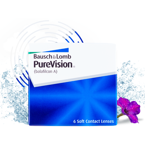 ������ ������ ���������� ����� Bausch & Lomb PureVision, 6 ��., R 8,6, D -7 ����