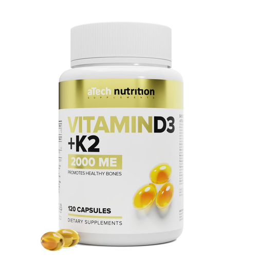 ������ ������ ������� �3 + �2 / VITAMIN D3+�2 2000 �� 250 �� aTech nutrition 120 ������ ����