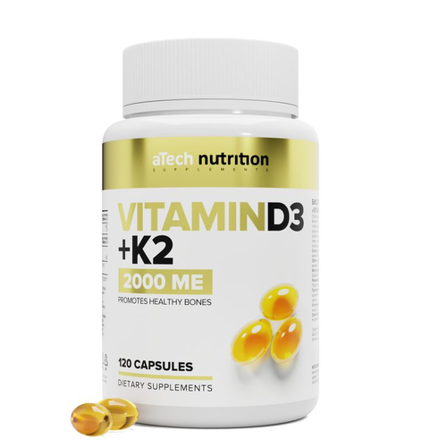   3 + 2 / VITAMIN D3+2 2000  250  aTech nutrition 120    -     , -,   