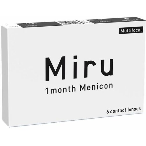 ������ ������ ���������� ����� Menicon Miru 1month Multifocal, 6 ��., R 8,6, D +3, ADD: ������� ����
