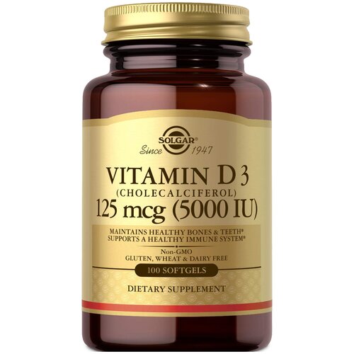 ������ ������ ������� SOLGAR Vitamin D3 (Cholecalciferol) 5000 ��, 100 ��. ����