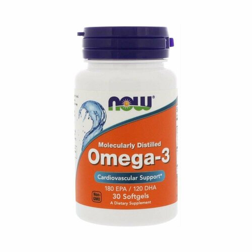 ������ ������ ����� 3 1000 �� ����� ��� NOW Omega-3 30 ������ ����