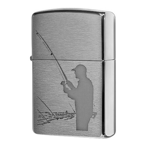      ZIPPO 200 Fisherman   Brushed Chrome -  