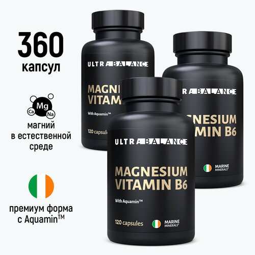 ������ ������ ������ �6, 360 ������, Ultrabalance Magnesium Vitamin B6 Premium ����