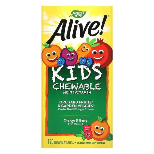   Nature's Way Alive! Kids chewable multivitamin, 250 , 120 .   -     , -,   