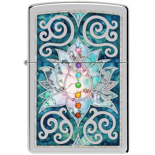     ZIPPO Classic 48592 Lotus Flower   High Polish Chrome -     -     , -,   