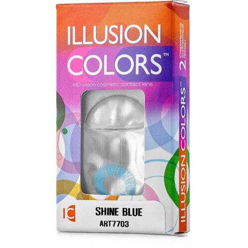 ������ ������ ���������� ����� ILLUSION Colors Shine, 2 ��., R 8,6, D -3,5, blue ����