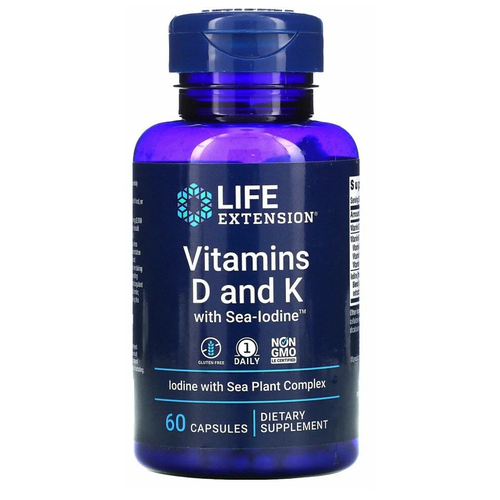 ������ ������ ������� Life Extension Vitamins D and K with Sea-Iodine, 80 �, 100 ��, 60 ��. ����