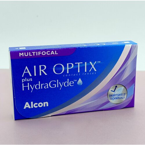 ������ ������ ���������� ����� �� ����� Alcon Air Optix Plus HydraGlyde Multifocal, 3 ��., R 8,6, D -8, ADD: ������, 1 ��. ����