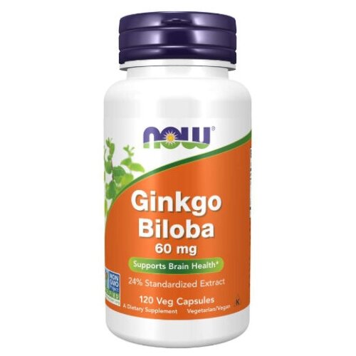  NOW Ginkgo Biloba 60 mg, 120 vcaps   -     , -,   