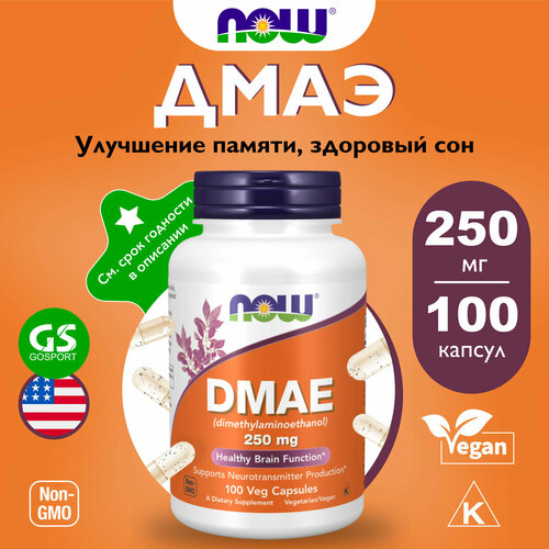    NOW FOODS DMAE 250 mg 100     -     , -,   