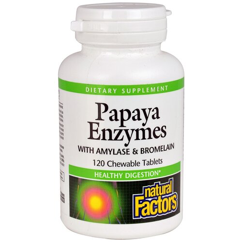   Natural Factors Papaya Enzymes with Amylase & Bromelain, 90 , 120 .   -     , -,   