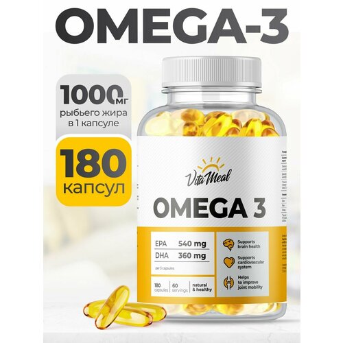   3 1000  VitaMeal Omega 3,  , 180    -     , -,   