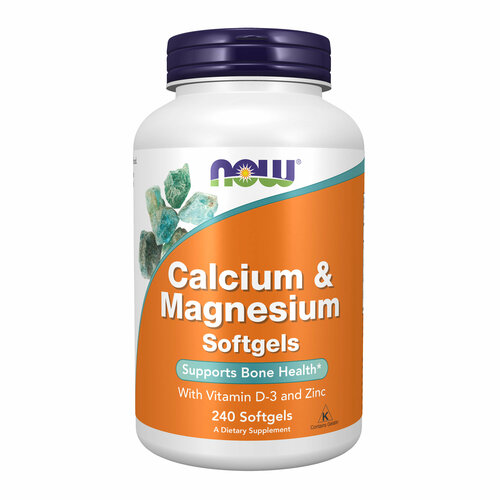 ������ ������ NOW Calcium & Magnesium, ������� + ������ + ������� D + ����, 240 ������ ������, ���������-����������� �������� ��� ������ � �����, ��� ���������� � ������� ������� ����
