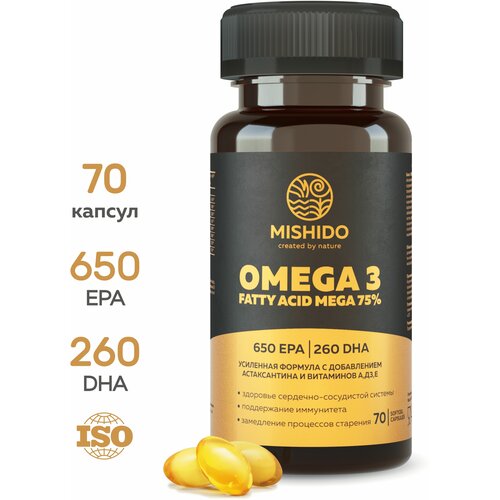 ������ ������ ����� 3 75% + ����������� + �������� A E D3 (� �3) ULTRAMAX MISHIDO 70 ������, Omega 3 ������ ��� �����3, ����� ��� ��� �������� � ����� ����