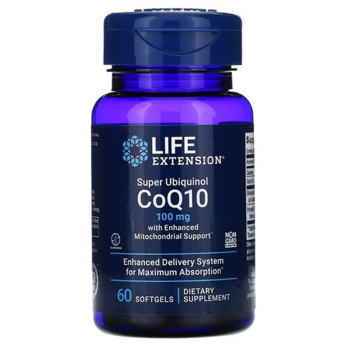   Life Extension Super Ubiquinol CoQ10 with Enhanced Mitochondrial Support, 80 , 100 , 60 .   -     , -,   