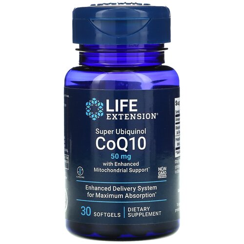   Life Extension Super Ubiquinol CoQ10 with Enhanced Mitochondrial Support, 40 , 50 , 30 .   -     , -,   