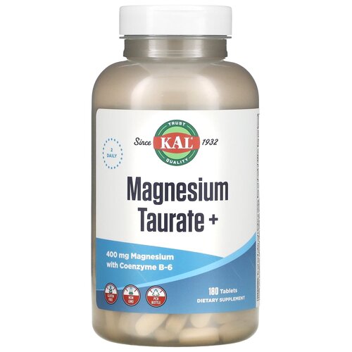 ������ ������ �������� KAL Magnesium Taurate+, 350 �, 400 ��, 180 ��. ����