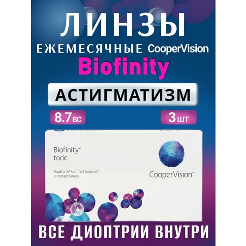 ������ ������ ���������� ����� ��������������� Biofinity Toric 3 �� / -01.25 / -0.75 / 160 CooperVision ����