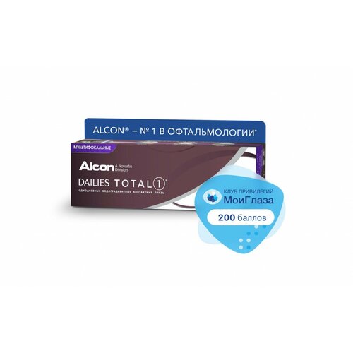������ ������ ����������� ���������� ����� Alcon Dailies Total1 Multifocal, 30 ��., R 8,5, D -9,5, ADD: �������, 1 ��. ����