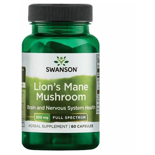 ������ ������ �������� ����� � ������� Swanson Full Spectrum Lions Mane Mushroom 500 mg (60 ������) ����