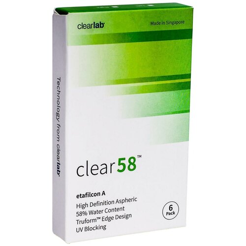 ������ ������ ���������� ����� Clearlab Clear 58, 14 ��, 6 ��., R 8,3, D -8,5, ����������, 1 ��. ����