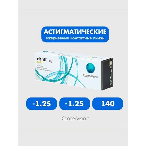 ������ ������ Clariti 1 day toric (30 ����) -1.25 -1.25 140 ����� ���������� ������ ������������� ����������� ����