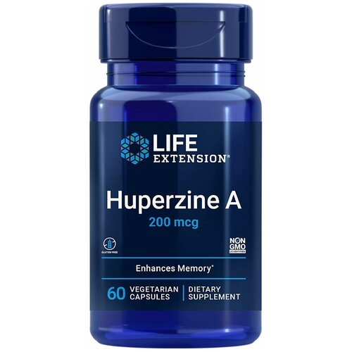  Huperzine A 200 mcg, 60 vegetarian capsules   -     , -,   