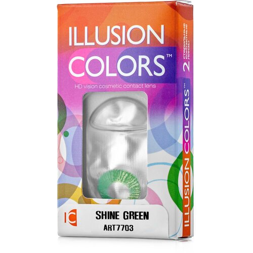 ������ ������ ���������� ����� ILLUSION Colors Shine, 2 ��., R 8,6, D -3,5, green ����