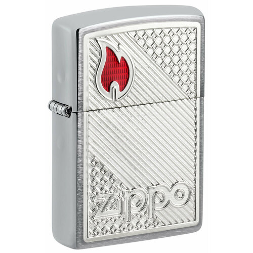 ������ ������ ��������� ZIPPO Classic � ��������� Brushed Chrome, ������/�����, �����������, 38x13x57 �� ����