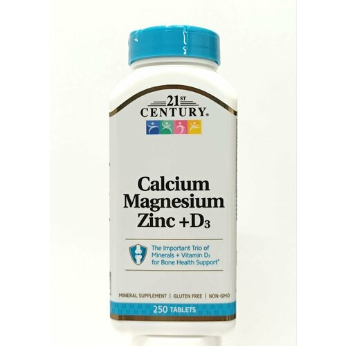   Calcium Magnesium Zinc + D3  21 st Century, 250      -     , -,   