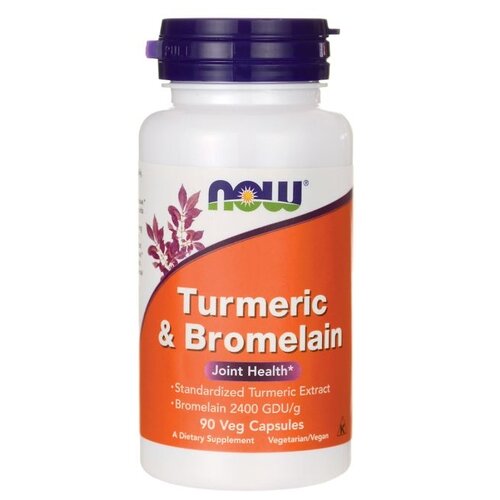   NOW Turmeric & Bromelain, 100 , 90 .   -     , -,   