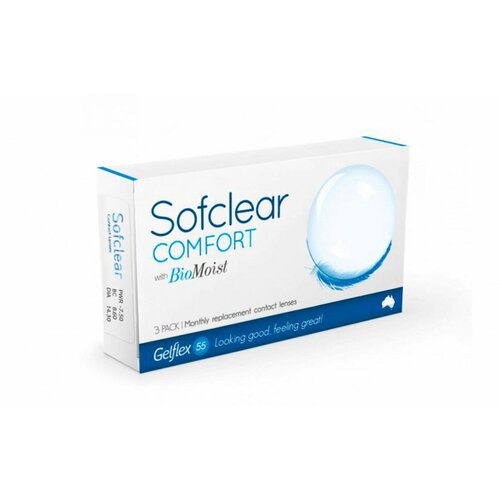 ������ ������ ���������� ����� Gelflex Sofclear Comfort with BioMoist, 3 ��., R 8,6, D -5,5, ����������, 1 ��. ����