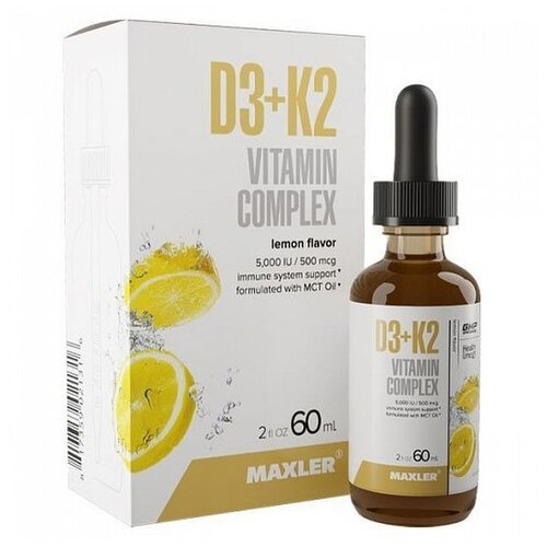 ������ ������ MAXLER D3+K2 Vitamin Complex ��., 60 ��, 120 �, ����� ����