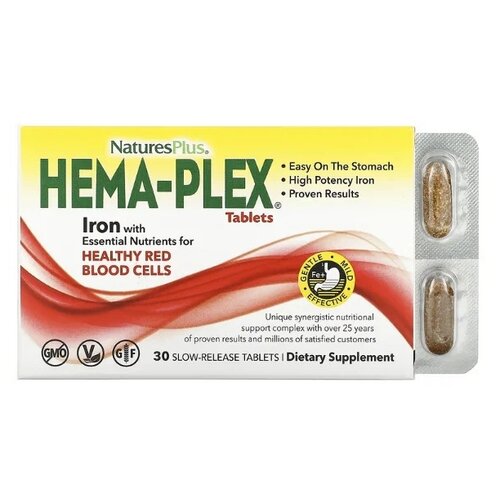 ������ ������ Nature's Plus Hema-Plex Slow-Release ���. ����