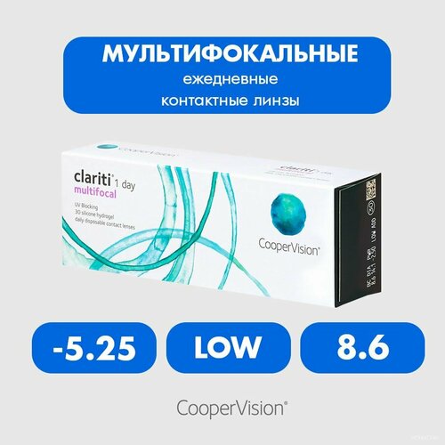 ������ ������ ����������� ���������� ����� CooperVision Clariti 1 day Multifocal, 30 ��., R 8,6, D -5,25, ADD: ������, 1 ��. ����