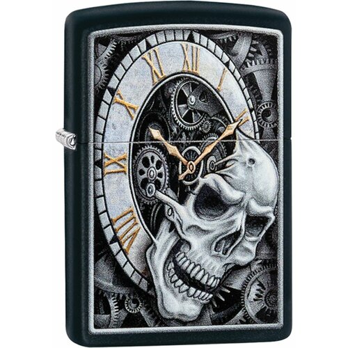 ������ ������ ZIPPO ��������� Skull Clock � ��������� Black Matte ������/����� ������ ������� 38x13x57 �� 29854 ����