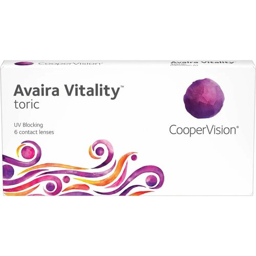 ������ ������ ���������� ����� CooperVision Avaira Vitality toric., 6 ��., R 8,5, D -3,75,�CYL:�-0,75,�A�:�130, ����������, 1 ��. ����