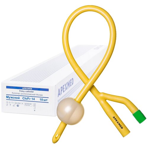 ������ ������ ������� ����� ������������� Apexmed ������� Ch/Fr 14, �����������, 10 �� ����